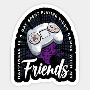 Playing Video Games With My Friends Console Gaming Sticker